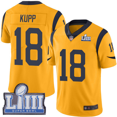 Los Angeles Rams Limited Gold Men Cooper Kupp Jersey NFL Football 18 Super Bowl LIII Bound Rush Vapor Untouchable